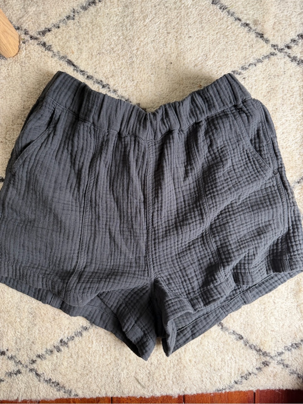 Madewell S Women's Black Gauze Elastic-Waist Shorts